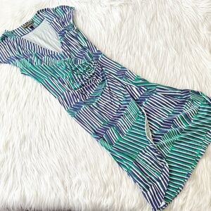Tommy Bahama Blue Green Stripe Light Knit Dress